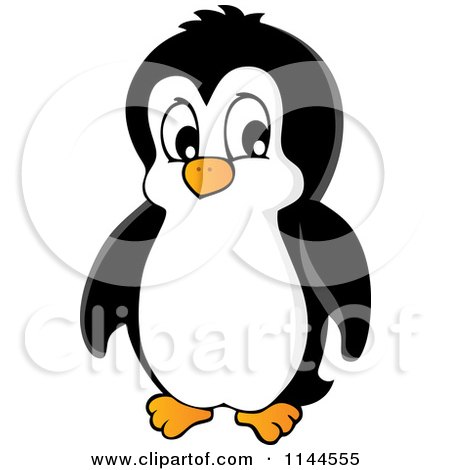 Cartoon of a Cute Little Penguin 2 - Royalty Free Vector Clipart by visekart