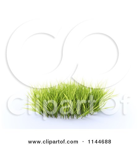 Clipart of a 3d Patch of Green Grass - Royalty Free CGI Illustration by Mopic