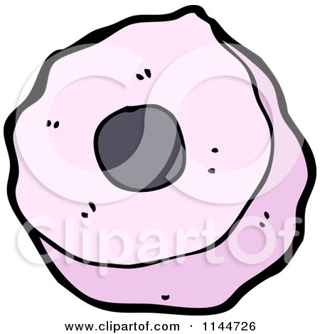 Cartoon of a Piece of Licorice Candy - Royalty Free Vector Clipart by lineartestpilot