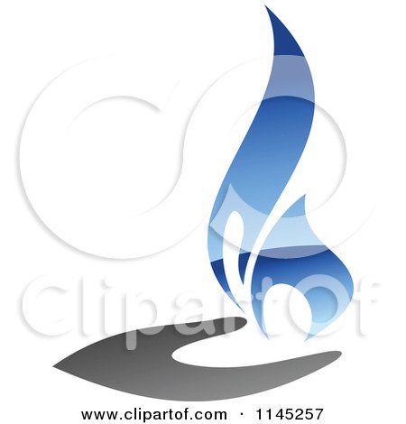 Clipart of a Stove Burner with Blue Gas Flames 3 - Royalty Free Vector Illustration by Vector Tradition SM