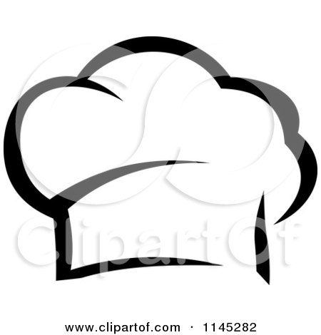 Clipart of a Black and White Chefs Toque Hat 9 - Royalty Free Vector Illustration by Vector Tradition SM