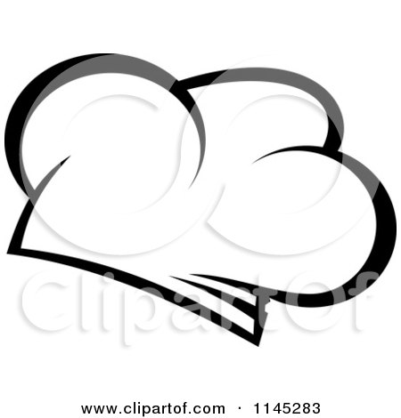 Clipart of a Black and White Chefs Toque Hat 4 - Royalty Free Vector Illustration by Vector Tradition SM