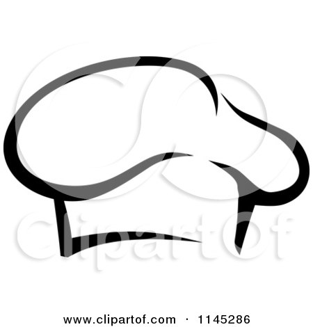 Clipart of a Black and White Chefs Toque Hat 5 - Royalty Free Vector Illustration by Vector Tradition SM