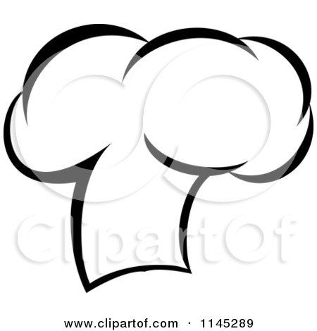 Clipart of a Black and White Chefs Toque Hat 10 - Royalty Free Vector Illustration by Vector Tradition SM