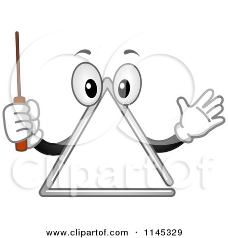 Cartoon of a Triangle Percussion Mascot - Royalty Free Vector Clipart by BNP Design Studio