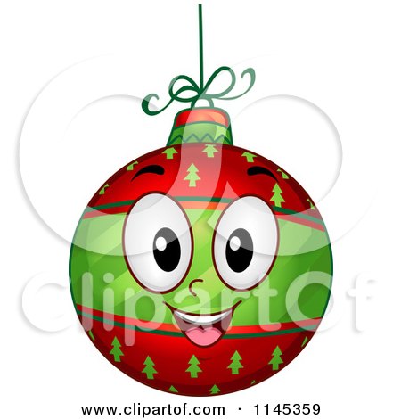 Cartoon of a Happy Christmas Bauble Mascot - Royalty Free Vector Clipart by BNP Design Studio