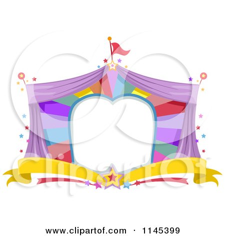 Cartoon of a Circus Tent Frame - Royalty Free Vector Clipart by BNP Design Studio
