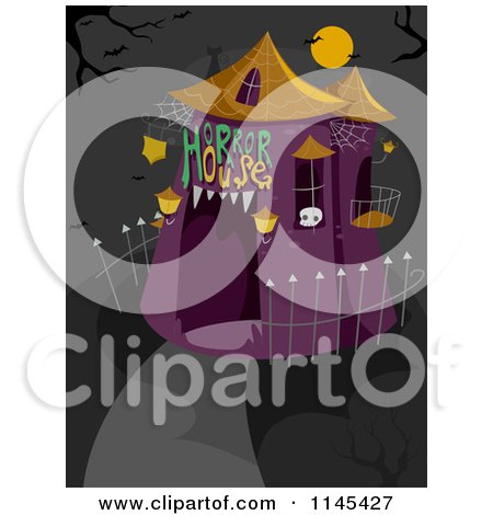 Cartoon of a Halloween Horror House - Royalty Free Vector Clipart by BNP Design Studio
