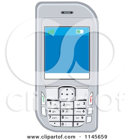 Clipart of a Cell Phone - Royalty Free Vector Illustration by patrimonio