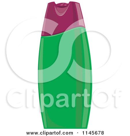 Clipart of a Green Shampoo Bottle - Royalty Free Vector Illustration by patrimonio