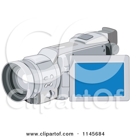 Clipart of a Video Camera - Royalty Free Vector Illustration by patrimonio