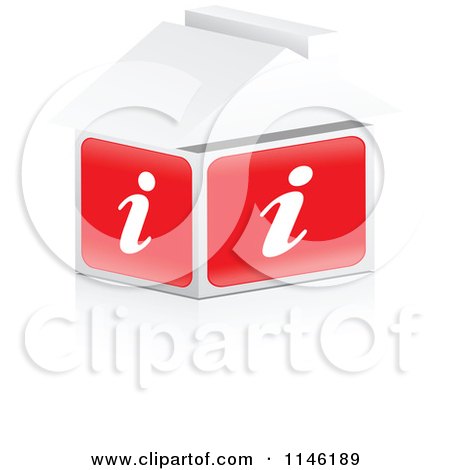 Clipart of a 3d I Information House - Royalty Free CGI Illustration by Andrei Marincas