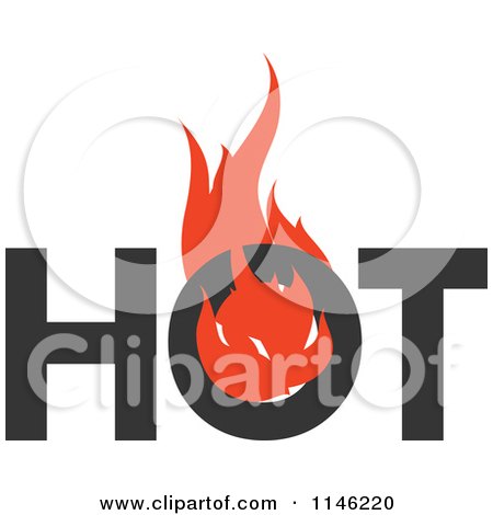 Clipart of a Spicy Hot Flame Design - Royalty Free Vector Illustration by elena