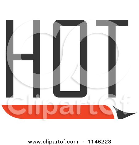 Clipart of a Hot Chili Pepper Text Design 8 - Royalty Free Vector Illustration by elena