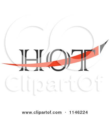 Clipart of a Hot Chili Pepper Text Design 2 - Royalty Free Vector Illustration by elena