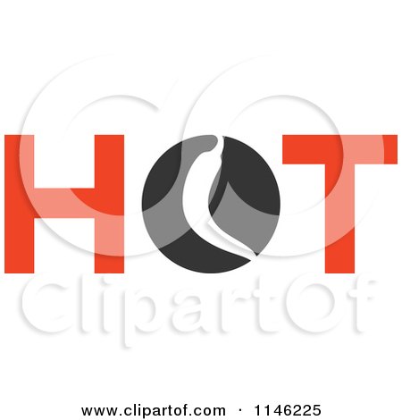 Clipart of a Hot Chili Pepper Text Design 3 - Royalty Free Vector Illustration by elena
