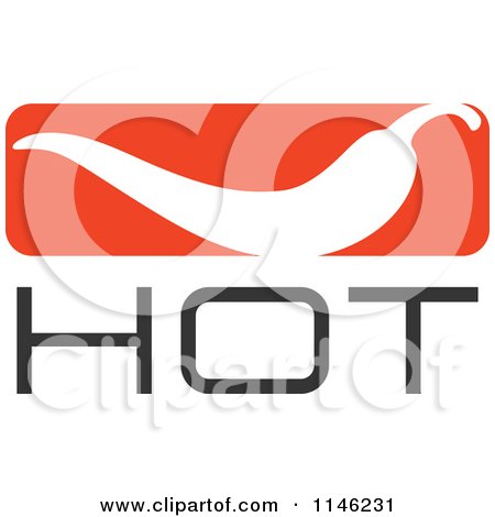 Clipart of a Hot Chili Pepper Text Design 7 - Royalty Free Vector Illustration by elena