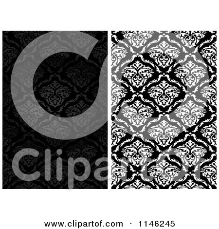 Clipart of Damask Patterns - Royalty Free Vector Illustration by Vector Tradition SM