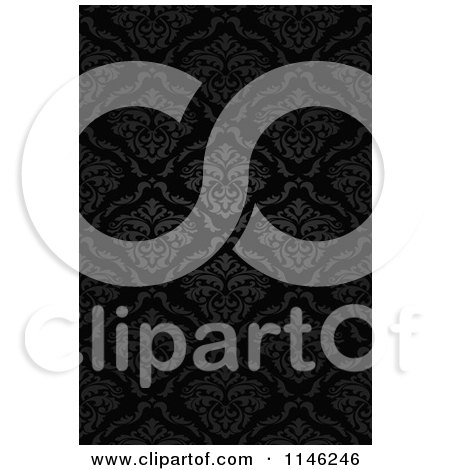 Clipart of a Dark Damask Pattern - Royalty Free Vector Illustration by Vector Tradition SM