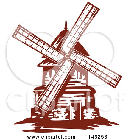Clipart of a Windmill - Royalty Free Vector Illustration by Vector Tradition SM