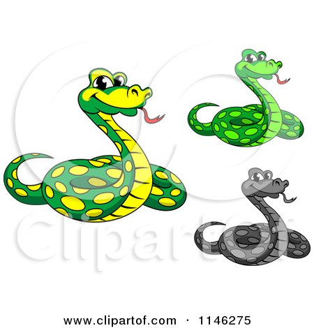 Clipart of Phython Snakes - Royalty Free Vector Illustration by Vector Tradition SM