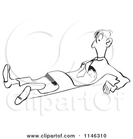 Cartoon of a Black and White Man Flattened by a Roller - Royalty Free Vector Clipart by Picsburg