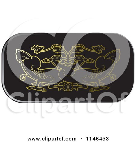 Clipart of an Asian Swan Icon 2 - Royalty Free Vector Illustration by Lal Perera