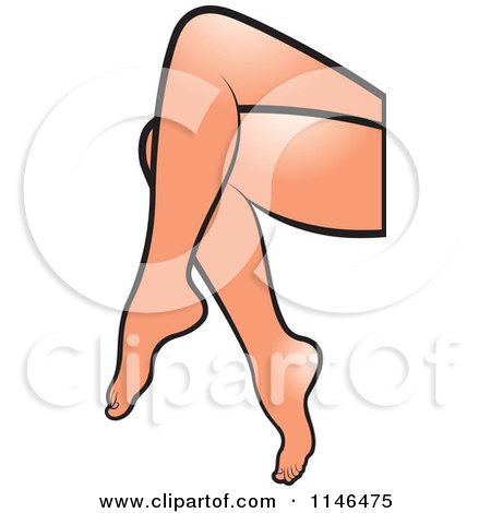 Clipart of a Womans Crossed Legs - Royalty Free Vector Illustration by Lal Perera