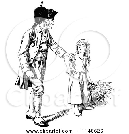 Clipart of a Retro Vintage Black and White Soldier Grabbing a Girl - Royalty Free Vector Illustration by Prawny Vintage