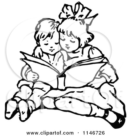 little sister clipart black and white