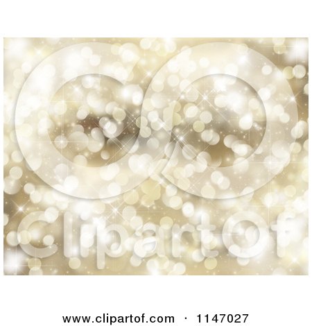 Clipart of a Golden Christmas Bokeh Light Background - Royalty Free CGI Illustration by KJ Pargeter