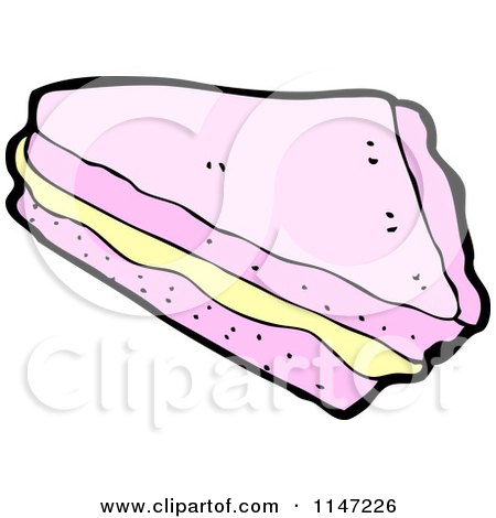 Cartoon of a Cake Slice - Royalty Free Vector Clipart by lineartestpilot