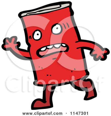 Cartoon of a Food Can Mascot - Royalty Free Vector Clipart by lineartestpilot