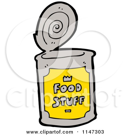 Cartoon of a Food Can - Royalty Free Vector Clipart by lineartestpilot
