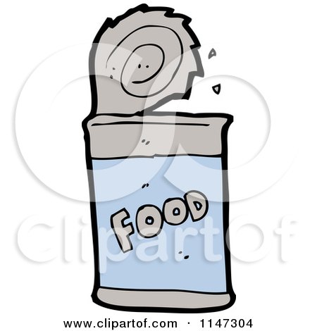 Cartoon of a Food Can - Royalty Free Vector Clipart by lineartestpilot
