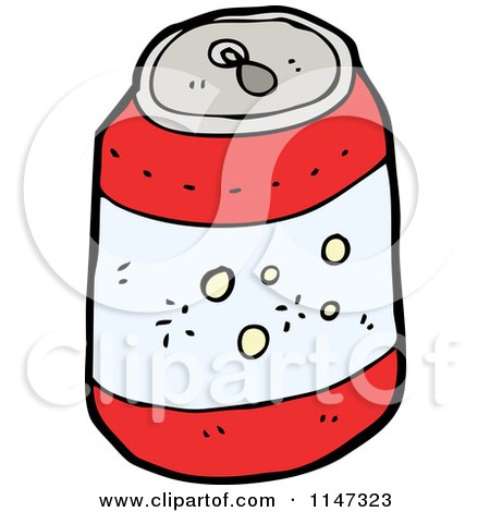 Cartoon of a Soda Can - Royalty Free Vector Clipart by lineartestpilot