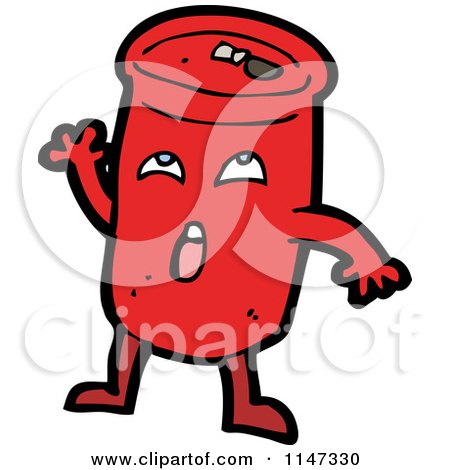 Cartoon of a Soda Can Mascot - Royalty Free Vector Clipart by lineartestpilot