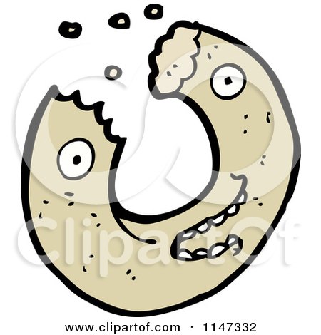 Cartoon of a Donut Mascot - Royalty Free Vector Clipart by lineartestpilot