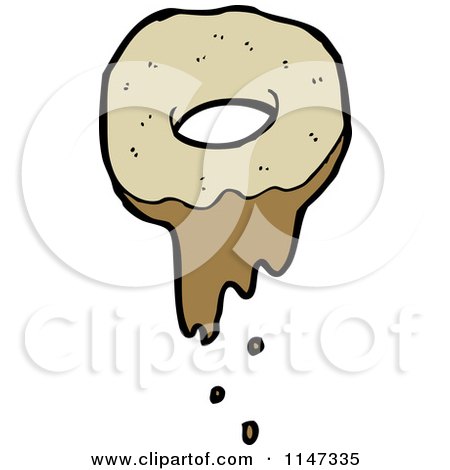 Cartoon of a Donut - Royalty Free Vector Clipart by lineartestpilot