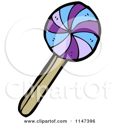 Cartoon of a Lolli Pop - Royalty Free Vector Clipart by lineartestpilot