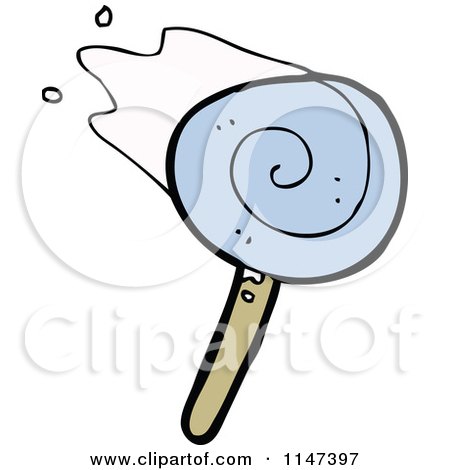 Cartoon of a Lolli Pop - Royalty Free Vector Clipart by lineartestpilot