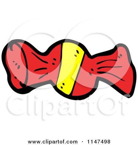 Cartoon of a Pice of Hard Candy - Royalty Free Vector Clipart by lineartestpilot