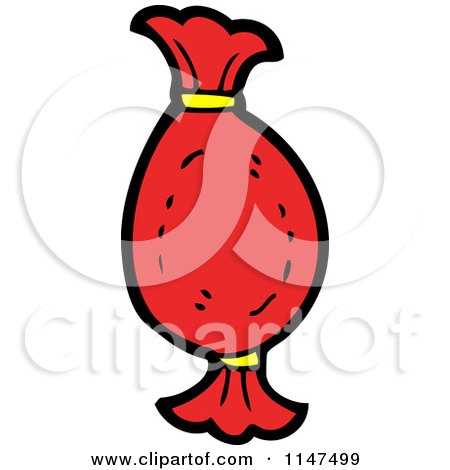 Cartoon of a Pice of Hard Candy - Royalty Free Vector Clipart by lineartestpilot