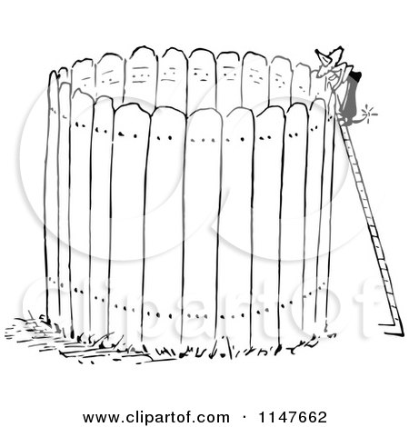 wire fence clipart black and white
