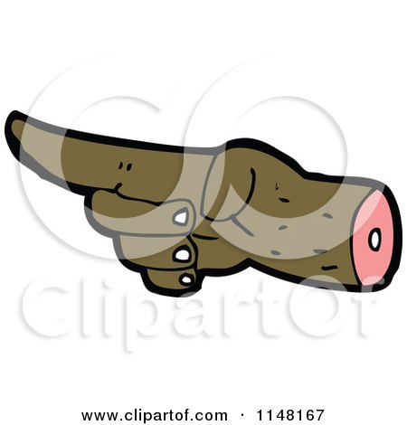 Cartoon of a Pointing Hand - Royalty Free Vector Clipart by lineartestpilot