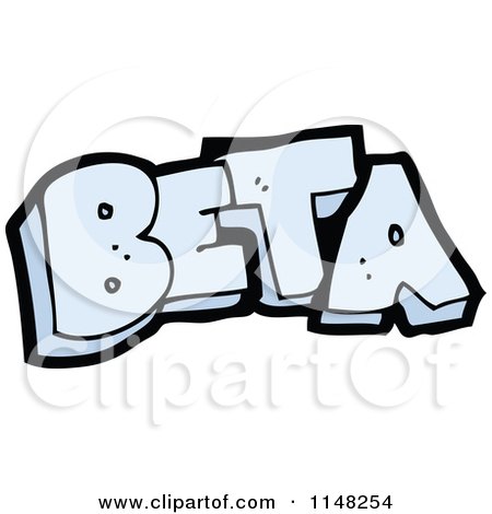 Cartoon of the Word Beta - Royalty Free Vector Clipart by lineartestpilot