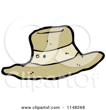 Cartoon of a Hat - Royalty Free Vector Clipart by lineartestpilot