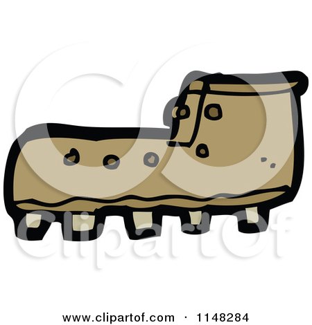 Cartoon of a Boot - Royalty Free Vector Clipart by lineartestpilot