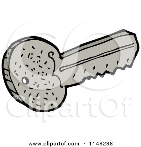 Cartoon of a Key - Royalty Free Vector Clipart by lineartestpilot