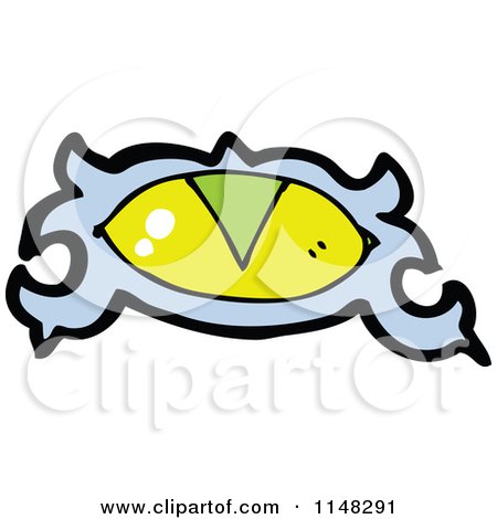 Cartoon of a Mystic Eye - Royalty Free Vector Clipart by lineartestpilot